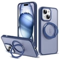 thumbnail image 1 of Dteck Case for iPhone 15,Magnetic Rubber Case Matte PC Mag-Safe with 360°Rotating Invisible Ring Stand Military Grade Shockproof Back Cover,Blue, 1 of 6
