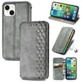 thumbnail image 1 of Dteck Case for iPhone 15 Plus,Magnetic Leather Card Slots Wallet Case Hybrid Rubber Shockproof Kickstand Cover,Gray, 1 of 5