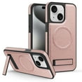 thumbnail image 1 of Dteck Case for iPhone 15 Plus,Magnetic Leather Case Built-in Invisible Stand Shockproof Rubber Kickstand Compatible with Mag Safe Cover,Rosegold, 1 of 7
