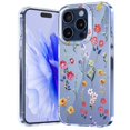 thumbnail image 1 of Dteck Case for iPhone 15 Pro Case Clear with Design Slim Protective Soft TPU Bumper Embossed Pattern,Little Flower, 1 of 5