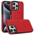 thumbnail image 1 of Dteck Case for iPhone 15 Pro Max,Magnetic Leather+Rubber Mag-Safe Case Shockproof Durable Business Slim Back Cover,Red, 1 of 7