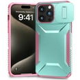 thumbnail image 1 of Dteck Case for iPhone 15 Pro Max,Shockproof TPU+PC Armor Case Slide Lens Protection Cover for iPhone 15 Pro Max,Green, 1 of 7