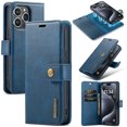 thumbnail image 1 of Dteck Case for iPhone 15 Pro Max Wallet 2 in 1 Magnetic Detachable Folio Flip Leather Case for Men Women,Blue, 1 of 6