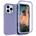 thumbnail image 1 of Dteck Case for iPhone 15 Pro,Shockproof 3-Layer Protection Case Without Screen Protector Hybrid TPU/PC Back Phone Cover, Lightpurple, 1 of 6