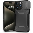 thumbnail image 1 of Dteck Case for iPhone 15 Pro,Shockproof TPU+PC Armor Case Slide Lens Protection Cover for iPhone 15 Pro,Black, 1 of 7
