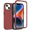 thumbnail image 1 of Dteck Case for iPhone 15,Shockproof 3-Layer Protection Case Without Screen Protector Hybrid TPU/PC Back Phone Cover, Red, 1 of 6
