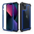 thumbnail image 1 of Dteck Case for iPhone 15,Shockproof Dual-Layer Protection Silicone+PC Case Heavy Duty Rugged Crystal Clear Back Cover for iPhone 15,Blue, 1 of 2