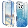 thumbnail image 1 of Dteck Case for iPhone 16,Full Body Protection Case Marble Pattern Slim TPU+PC Built-in Screen Protector Shockproof Back Cover for iPhone 16,Blue, 1 of 6