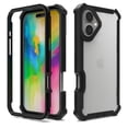 thumbnail image 1 of Dteck Case for iPhone 16 Plus,Shockproof Dual-Layer Protection Silicone+PC Case Heavy Duty Rugged Crystal Clear Back Cover for iPhone 16 Plus,Black, 1 of 2