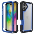 thumbnail image 1 of Dteck Case for iPhone 16 Plus,Shockproof Dual-Layer Protection Silicone+PC Case Heavy Duty Rugged Crystal Clear Back Cover for iPhone 16 Plus,Blue, 1 of 2