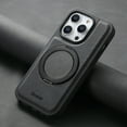 thumbnail image 1 of Dteck Case for iPhone 16 Pro Max,Magnetic Leather Case with 360° Rotation Ring Stand Business Phone Cover for iPhone 16 Pro Max,Black, 1 of 7