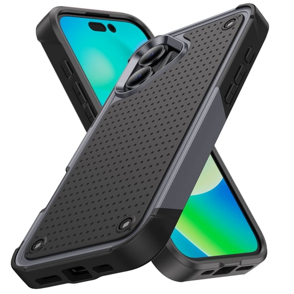 Dteck Case for iPhone 17,Shockproof TPU+PC Case Back Cover for iPhone 17,Gray
