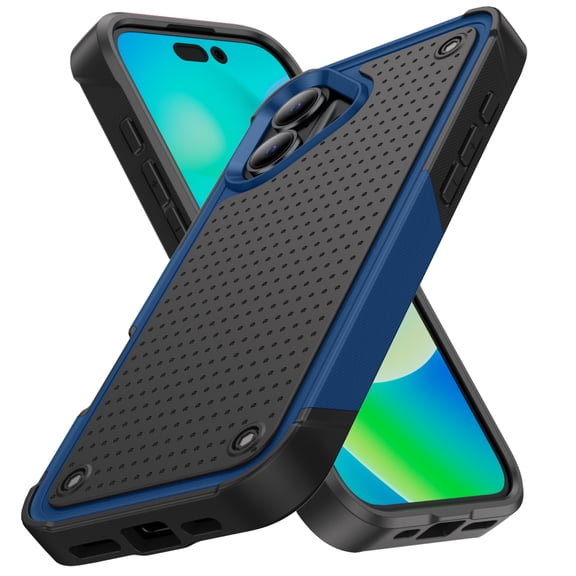 Dteck Case for iPhone 17,Shockproof TPU+PC Case Back Cover for iPhone 17,Navyblue