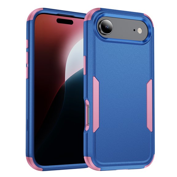 Dteck Case for iPhone Air,Shockproof TPU+PC Case Back Cover for iPhone Air,Navy+Pink