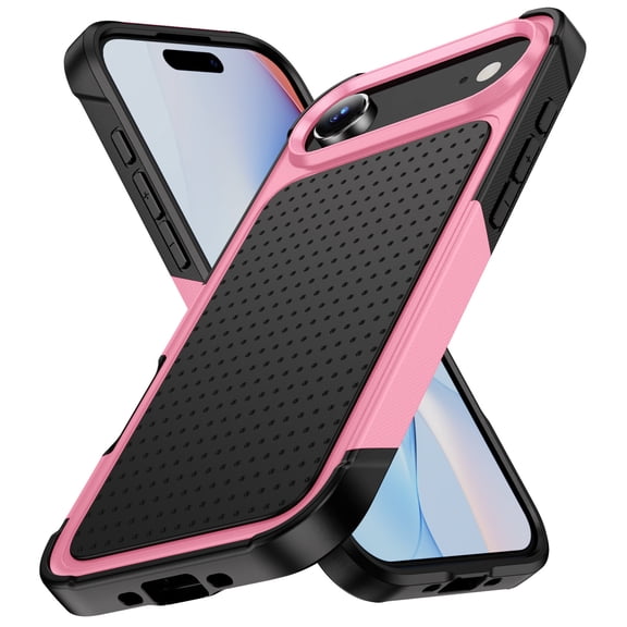 Dteck Case for iPhone Air,Shockproof TPU+PC Case Back Cover for iPhone Air,Pink