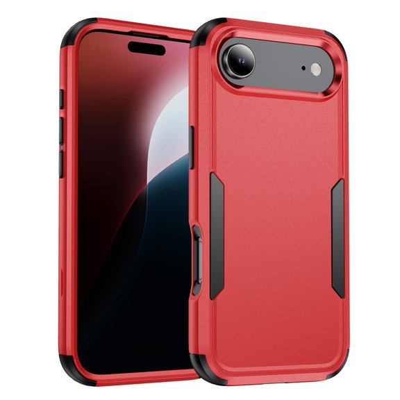 Dteck Case for iPhone Air,Shockproof TPU+PC Case Back Cover for iPhone Air,Red+Black