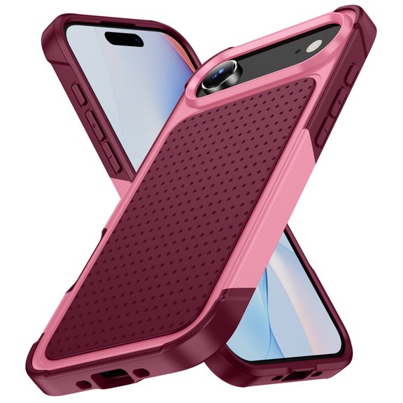 Dteck Case for iPhone Air,Shockproof TPU+PC Case Back Cover for iPhone Air,Rose