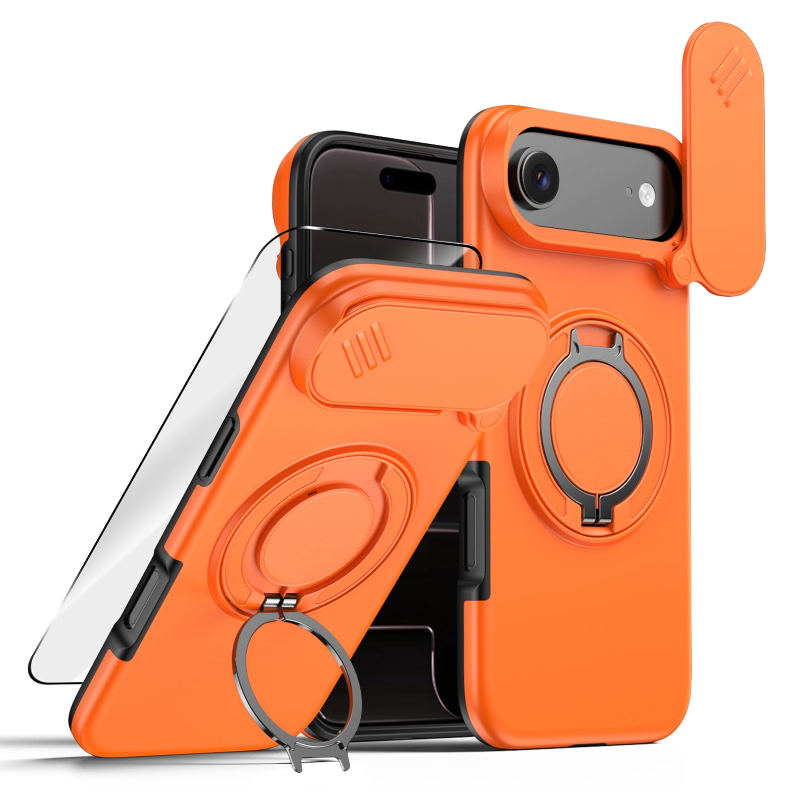 Multiple Layer Screen Protector Dteck Case for iPhone Air with Magnetic Ring Stand Screen Protector ...