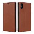 thumbnail image 1 of Dteck Case for iPhone XR, Business Style PU Leather Wallet Folio Case Magnetic Closure Kickstand Full Protection Case Compatible with iPhone XR,Brown, 1 of 4