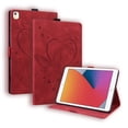 thumbnail image 1 of Dteck Case For iPad 10.2" 9th/8th/7th Generation,Smart Magnetic Leather Butterfly Pattern Card Holder Wallet Hybrid Rubber Kickstand Case Cover for iPad 10.2-inch 2021/2020/2019,Red, 1 of 5