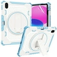 thumbnail image 1 of Dteck Case for iPad 10th Generation 2022 with Screen Protector Film, Military Grade Heavy Duty Silicone Protector iPad 10th Gen 10.9 inch 2022 Cover Pencil Holder+ Rotating Stand+ Handle Strap,Blue, 1 of 6
