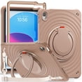 thumbnail image 1 of Dteck Case for iPad 11-inch (A16) 2025 /iPad 10th Generation 10.9 inch 2022,Heavy Duty Silicone + PC Case Shockproof Handle Grip Kickstand Cover with Shouldler Strap for iPad 10th/11th Gen,Latte, 1 of 9
