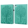 thumbnail image 1 of Dteck Case for iPad 11-inch (A16) 2025/iPad 10th Generation 10.9 inch 2022,Shockproof Leather Card Slot Wallet Case Tree Pattern Kickstand Rubber Cover with Pencil Holder for iPad 10th/11th Gen,Green, 1 of 8