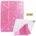 thumbnail image 1 of Dteck Case for iPad 6th / 5th Generation (2018 2017 Model, 9.7 Inch), iPad Air 2 / Air 1 (9.7 Inch) Case with Pencil Holder, Sparkly Glitter Cover with Clear TPU Back for Kids Girls,Pink, 1 of 6