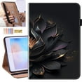 thumbnail image 1 of Dteck Case for iPad 9.7 Inch (6th/5th Generation, 2018/2017), iPad Air 2 Case, iPad Air Case,Multi-Angle Viewing Protective Stand Cover with Pencil Holder & Card Holder & Elastic Strap,Lotus, 1 of 7
