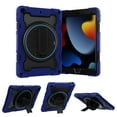 thumbnail image 1 of Dteck Case for iPad 9th/8th/7th Gen 10.2 inch,Heavy Duty Protection Rugged Case Shockproof Rubber Kickstand Cover with Hand Strap for iPad 10.2" 2021/2020/2019,Darkblue, 1 of 7