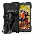thumbnail image 1 of Dteck Case for iPad 9th/ 8th/ 7th Generation 10.2", Heavy Duty Shell with Rotating Stand/Hand/Crossbody Strap,Sturdy Shockproof iPad 10.2" Case (2021/2020/2019),Black, 1 of 8