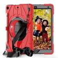 thumbnail image 1 of Dteck Case for iPad 9th/ 8th/ 7th Generation 10.2", Heavy Duty Shell with Rotating Stand/Hand/Crossbody Strap,Sturdy Shockproof iPad 10.2" Case (2021/2020/2019),Red, 1 of 8