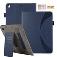 thumbnail image 1 of Dteck Case for iPad 9th / 8th / 7th Generation 10.2 Inch, iPad Air 3rd Gen / iPad Pro 10.5 Case, Premium PU Leather Case with Card Holder & Hand Strap, Multi-Angle Stand Folio Cover,Blue, 1 of 7