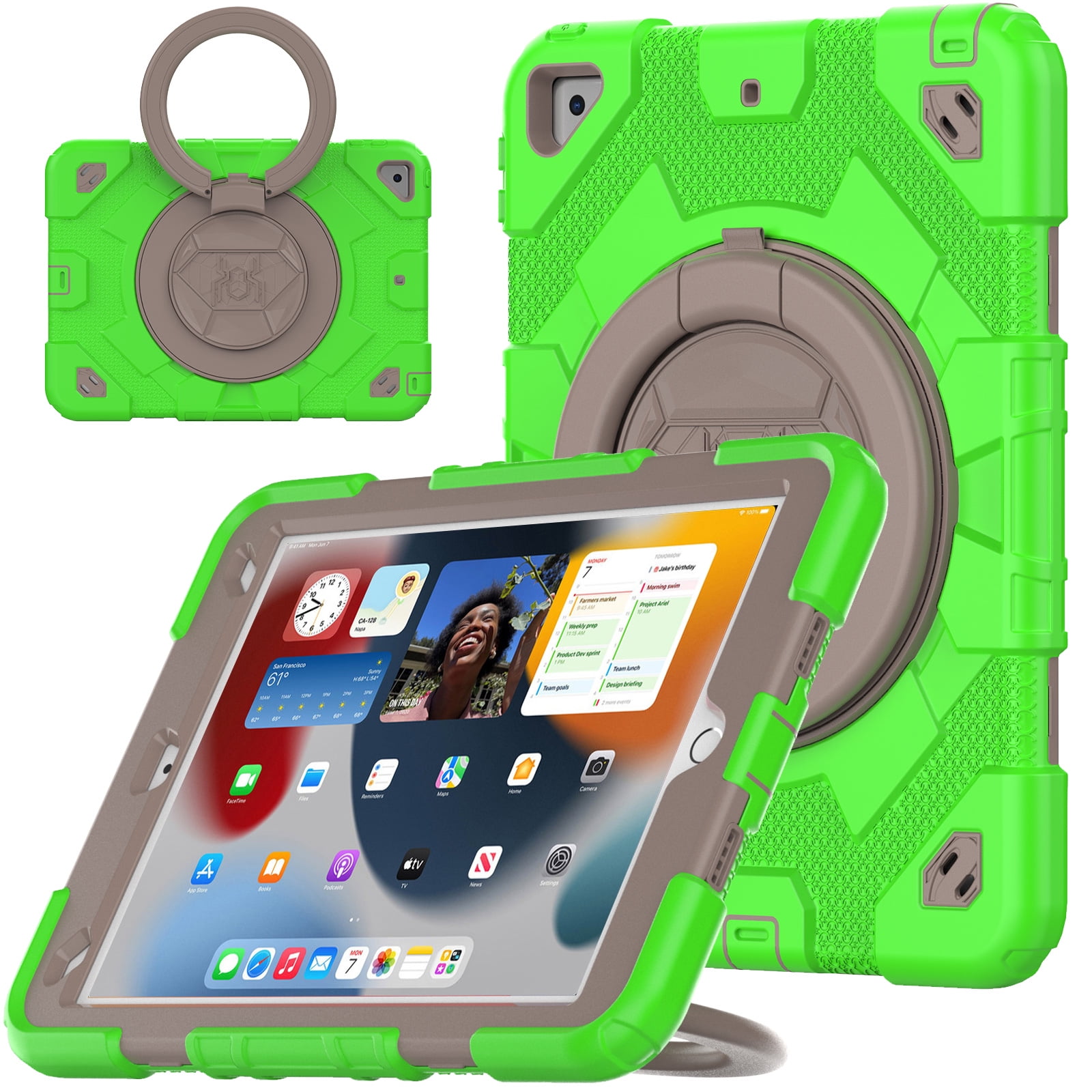 0804 Case Dteck Case for iPad 9th 8th 7th Generation 10.2-inch,Heavy Duty 3-Layer ...