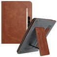 thumbnail image 1 of Dteck Case for iPad 9th 8th 7th Generation 10.2 inch,Luxury Leather+TPU Smart Card Holder Wallet Case Elastic Hand Strap Shockproof  Foldable Stand Cover with Wrist Strap,Brown, 1 of 9