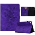 thumbnail image 1 of Dteck Case for iPad 9th/8th/7th Generation 10.2 inch,Magnetic Leather Flower Pattern Card Slots Smart Case Shockproof Rubber Kickstand Cover for iPad 10.2" 2021/2020/2019,Purple, 1 of 6