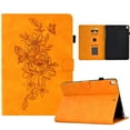 thumbnail image 1 of Dteck Case for iPad 9th/8th/7th Generation 10.2 inch,Magnetic Leather Flower Pattern Card Slots Smart Case Shockproof Rubber Kickstand Cover for iPad 10.2" 2021/2020/2019,Khaki, 1 of 6