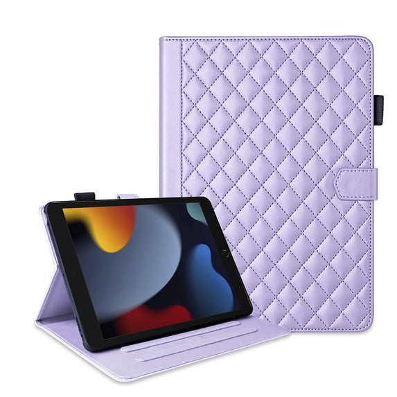 Dteck Case for iPad 9th 8th 7th Generation 10.2 inch,iPad Air 3rd Gen/iPad Pro 10.5" Magnetic PU Leather Smart Auto Wake/Sleep Folio Stand Case Card Slot Pencil Holder Cover,Purple