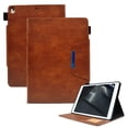 thumbnail image 1 of Dteck Case for iPad 9th 8th 7th Generation,Magnetic Leather Smart Case Card Slots Wallet Shockproof Rubber Kickstand Cover for iPad 10.2 inch 2021/2020/2019,Brown, 1 of 5