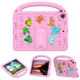 thumbnail image 1 of Dteck Case for iPad 9th/8th/7th Generation, iPad 10.2 Kids Case,Lightweight EVA Shockproof Handle Kids Case with Kickstand Cute DIY Accessories,Pink (Cartoon Letters), 1 of 6