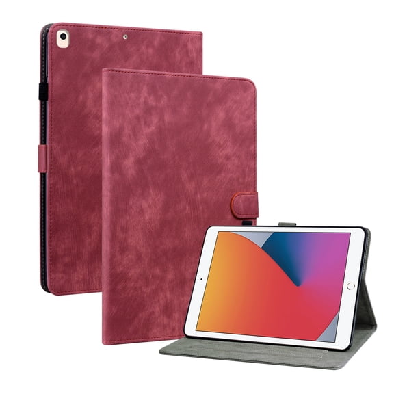Dteck Case for iPad 9th Generation (2021) / 8th Generation (2020) / 7th Gen (2019) 10.2 Inch,Slim Fit Lightweight Smart Cover Auto Sleep Wake Shockproof Folio Stand Case for Apple iPad 10.2",Red