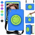 thumbnail image 1 of Dteck Case for iPad 9th Generation, iPad 8th/ 7th Generation Case, iPad 10.2-inch Case 2021/ 2020/ 2019, Heavy Duty Case for Kids with Screen Protector Stand Hand & Shoulder Strap,Blue, 1 of 8