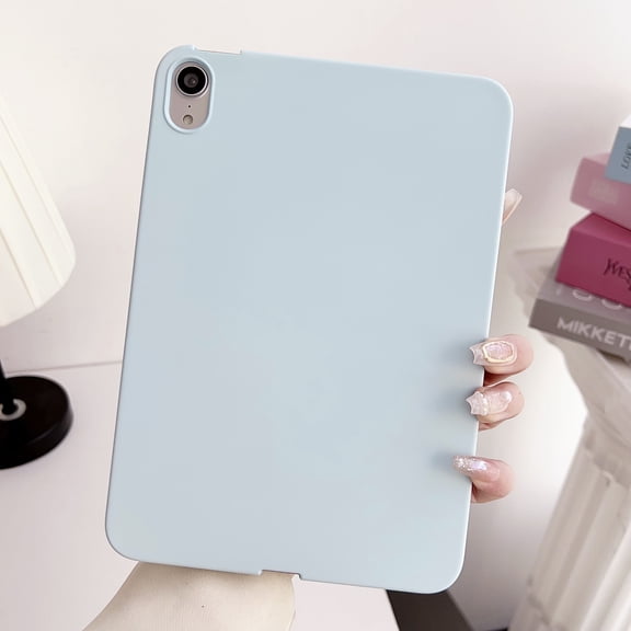 Dteck Case for iPad Air 11 Inch (2024)/iPad Air 5th 4th Generation 10.9 Inch, Skin-Friendly Durable Silicone Protective Cover,Slim and Protable,Light Blue