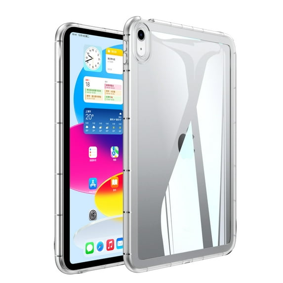 Dteck Case for iPad Air 11-Inch M2 (2024), iPad Air 5th Generation / iPad Air 4th Generation 10.9 Inch Shockproof Cover with Transparent Back Shell,Clear