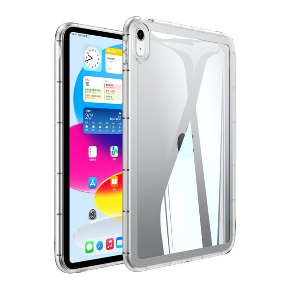 Dteck Case for iPad Air 11-Inch M2 (2024), iPad Air 5th Generation / iPad Air 4th Generation 10.9 Inch Shockproof Cover with Transparent Back Shell,Clear