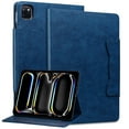 thumbnail image 1 of Dteck Case for iPad Air 11 inch 2024/Air 5th/4th Gen/iPad Pro 11" 2022/2021/2020/2018,Magnetic PU Leather Smart Auto Wake/Sleep Folio Stand Case Card Slots Cover,Darkblue, 1 of 5