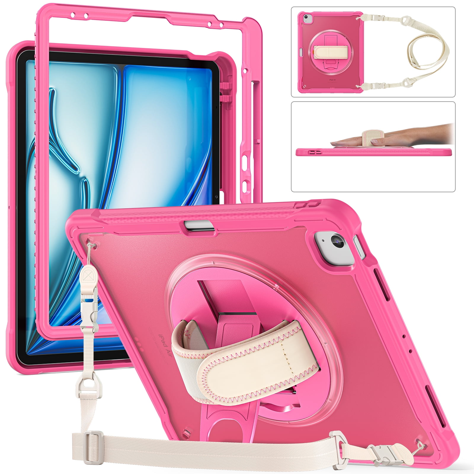 Dteck Case for iPad Air 13 inch 2025/2024,Military Grade Shockproof ...