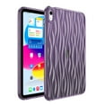 thumbnail image 1 of Dteck Case for iPad Air 5 / iPad Air 4 / iPad Pro 11, Slim and Light Weight Yellowing Resistant TPU Protective Case with Transparent Back Cover with Ripple Design,Deep Purple, 1 of 6