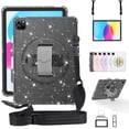 thumbnail image 1 of Dteck Case for iPad Air 5th/4th Generation (2022/2021), iPad pro 11 inch (4th/3rd/2nd/1st Gen), iPad Air 10.9 case with Rotatable Handle Stand Shoulder Strap Pencil Holder, Glitter Black, 1 of 8