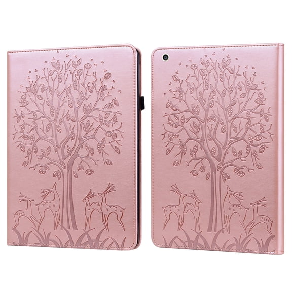 Dteck Case for iPad Mini 5/4/3/2/1 - Slim Fit Premium PU Leather Multiple Viewing Folio Kickstand Wallet Cover with Auto Wake/Sleep Smart for Apple iPad Mini 2/Mini 3/Mini 4/Mini 5, Rosegold